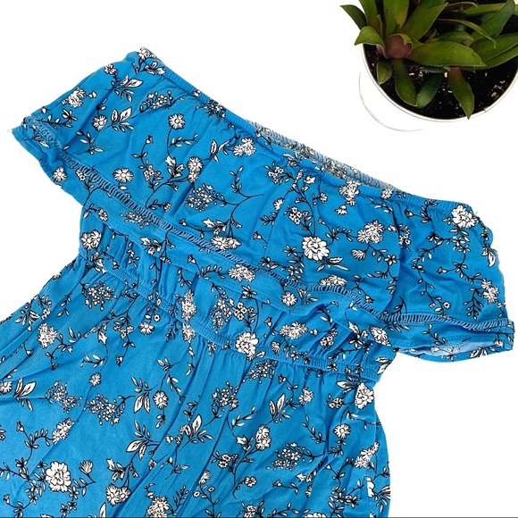 Cotton On Strapless Blue Floral Print Romper - Picture 5 of 6